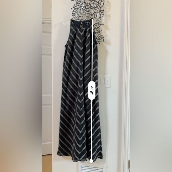 J.Crew Chevron Stripe  Sleeveless Linen Maxi Dress 2 NWOT - Picture 3 of 9